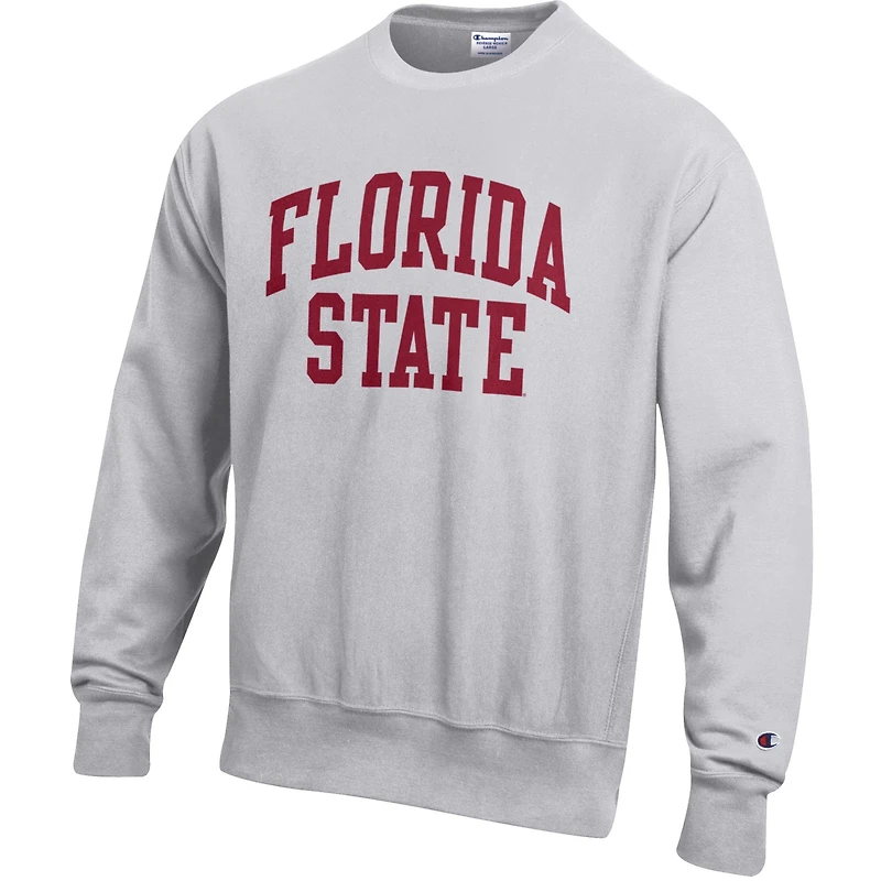 Men's Champion Gray Florida State Seminoles Reverse Weave Fleece Sweatshirt