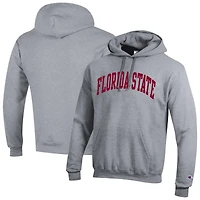 Sweat à capuche en polaire Basic Arch Champion Heather Gray des Florida State Seminoles pour hommes