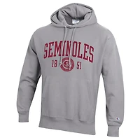 Men's Champion  Heather Gray Florida State Seminoles Established Reverse Weave Hoodie