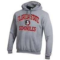 Sweat à capuche Champion Heather Grey Florida State Seminoles High Motor pour hommes