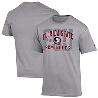 T-shirt universitaire Champion Heather Gray Florida State Seminoles pour hommes