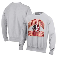 Sweat-shirt à enfiler tissage inversé Late Night Florida State Seminoles Champion Heather Gray pour hommes