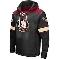 Men's Colosseum Black Florida State Seminoles 2.0 Lace-Up Pullover Hoodie
