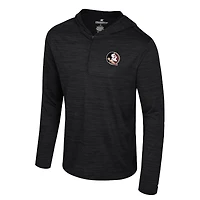 Men's Colosseum Black Florida State Seminoles Always Sunny Lightweight Quarter-Zip Hoodie