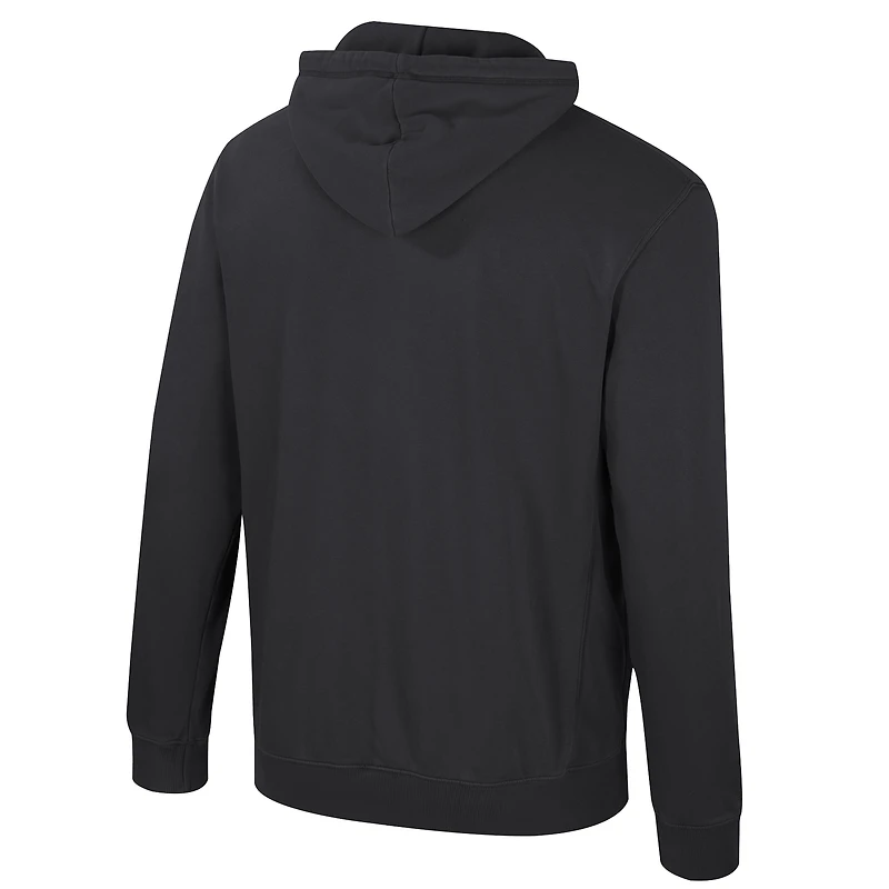 Men's Colosseum Black Florida State Seminoles Big & Tall Cap E-Tan Pullover Hoodie