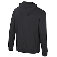 Men's Colosseum Black Florida State Seminoles Big & Tall Cap E-Tan Pullover Hoodie