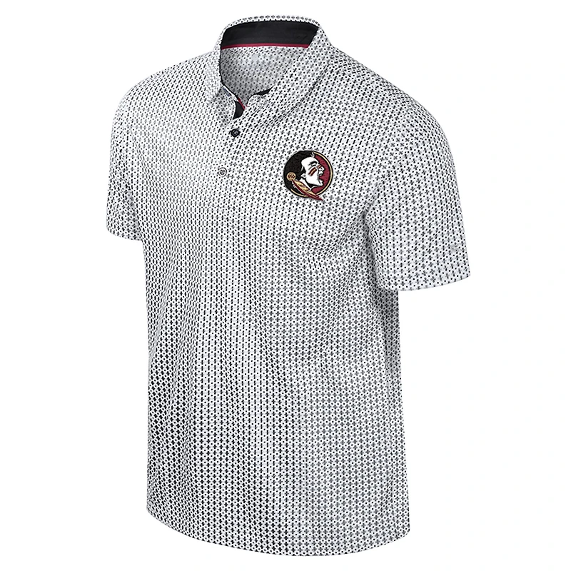 Men's Colosseum Black Florida State Seminoles Big & Tall Marty Rival Polo