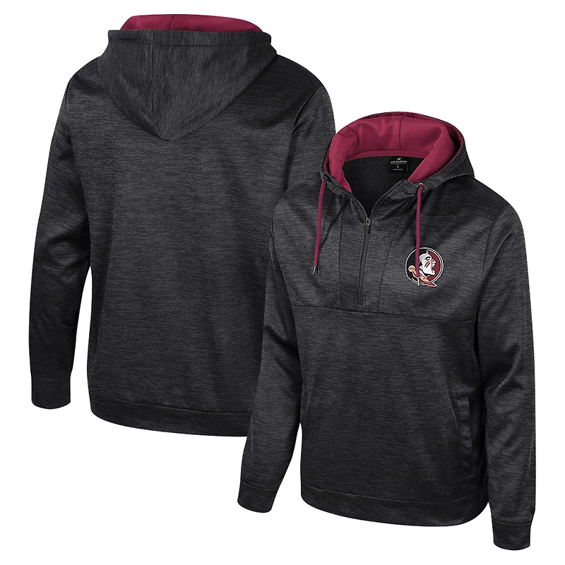 Sweat à capuche demi-zippé Cypher pour homme Colosseum Black Florida State Seminoles