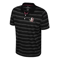 Men's Colosseum  Black Florida State Seminoles Milk Steak Polo