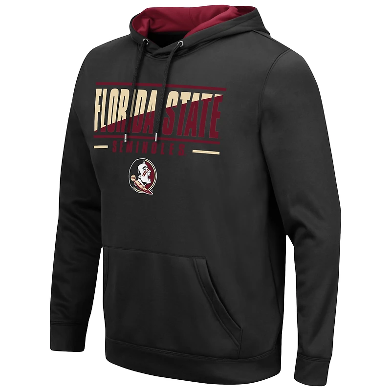 Sweat à capuche noir Colosseum Florida State Seminoles Slash Stack 2.0 pour homme