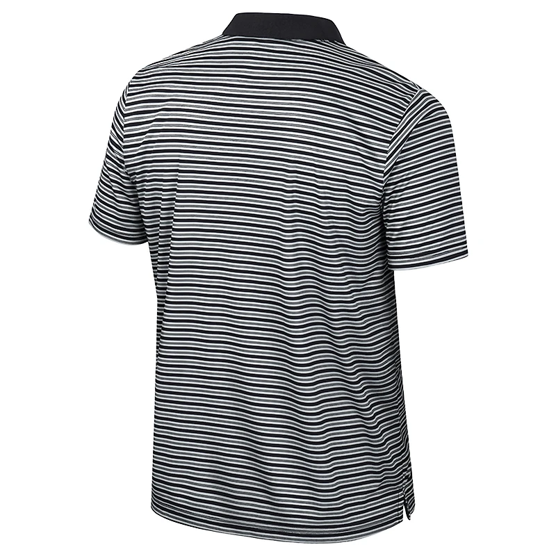 Men's Colosseum Black Florida State Seminoles Striped Polo
