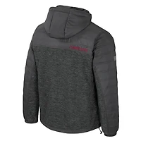 Men's Colosseum Charcoal Florida State Seminoles Nightman Full-Zip Hoodie Puffer Jacket