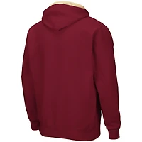 Men's Colosseum Garnet Florida State Seminoles Arch & Logo 3.0 Full-Zip Hoodie