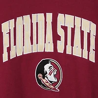 Men's Colosseum Garnet Florida State Seminoles Arch & Logo Crew Neck Sweatshirt