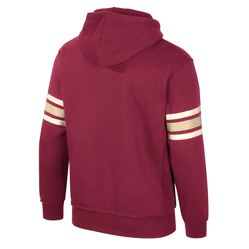 Men's Colosseum Garnet Florida State Seminoles Saluting Pullover Hoodie