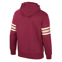 Men's Colosseum Garnet Florida State Seminoles Saluting Pullover Hoodie