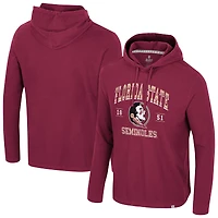Sweat à capuche délavé Colosseum Garnet Florida State Seminoles Simoleans pour homme