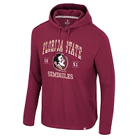 Men's Colosseum  Garnet Florida State Seminoles Simoleans Washed Hoodie