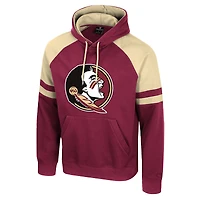 Men's Colosseum  Garnet Florida State Seminoles Todd Raglan Pullover Hoodie