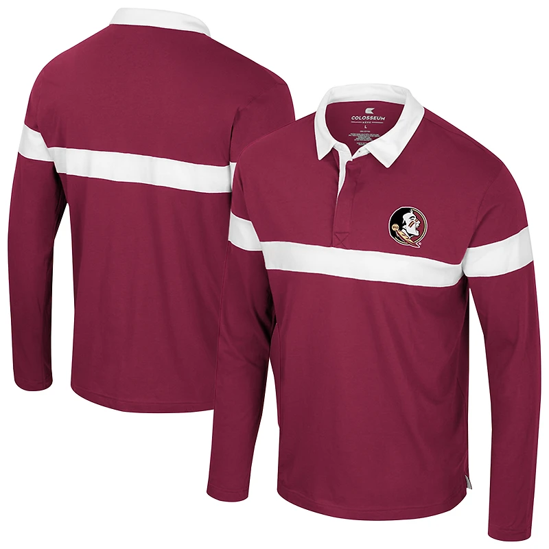 Polo à manches longues pour homme Colosseum Garnet Florida State Seminoles Too Cool For School