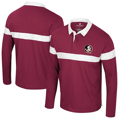 Polo à manches longues pour homme Colosseum Garnet Florida State Seminoles Too Cool For School