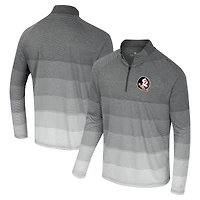 Men's Colosseum  Gray Florida State Seminoles AI Striped Mesh Quarter-Zip Raglan Windshirt