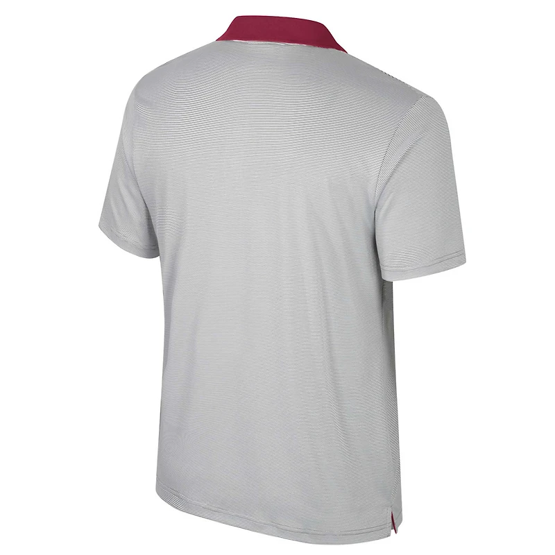 Polo rayé Colosseum Grey Florida State Seminoles Big & Tall Tuck pour hommes