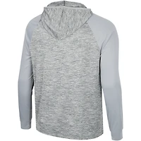 Men's Colosseum Gray Florida State Seminoles Cybernetic Raglan Quarter-Zip Hooded Top