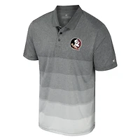 Polo en maille rayée Florida State Seminoles Colosseum gris pour hommes