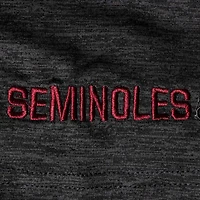 Men's Colosseum Heather Black Florida State Seminoles Down Swing Polo