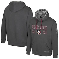 Men's Colosseum  Heather Charcoal Florida State Seminoles Operation Hat Trick Squad Hoodie