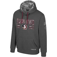 Sweat à capuche Colosseum Heather Charcoal pour homme des Florida State Seminoles Operation Hat Trick Squad