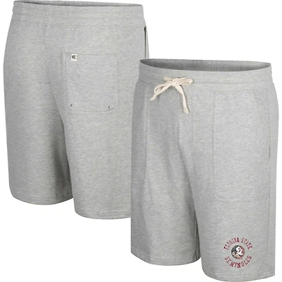 Men's Colosseum Heather Gray Florida State Seminoles Love To Hear This Terry Shorts