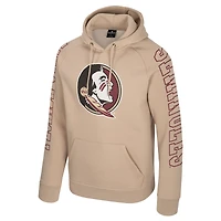 Men's Colosseum Tan Florida State Seminoles Big Break Raglan Hoodie