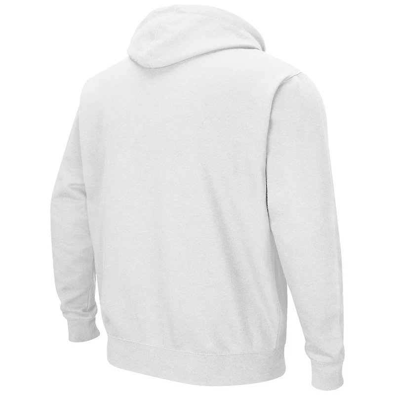 Men's Colosseum White Florida State Seminoles Arch & Logo 3.0 Pullover Hoodie
