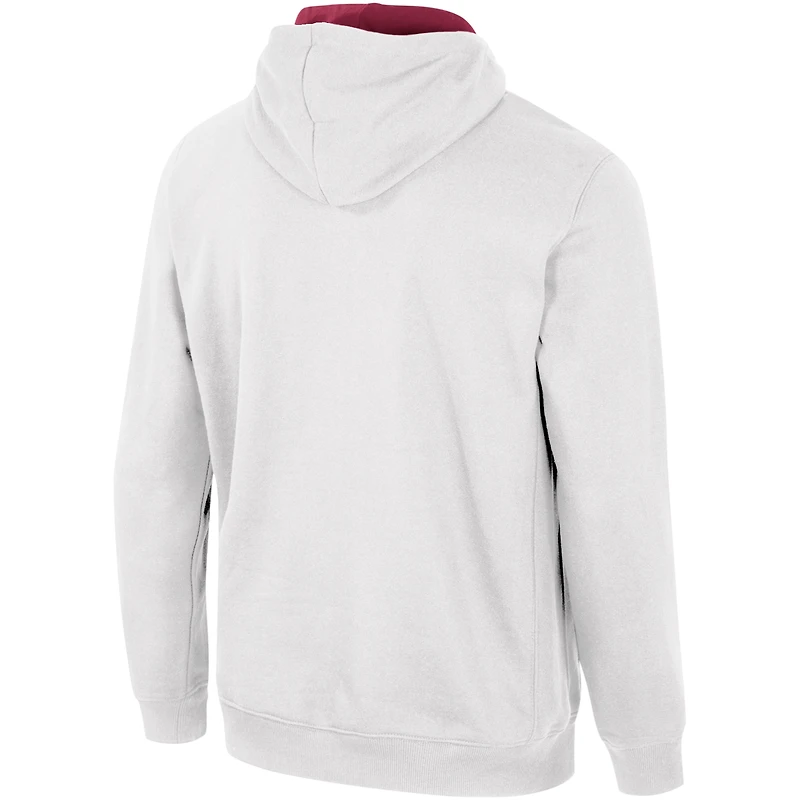 Sweat à capuche demi-zip Colosseum White Florida State Seminoles pour hommes