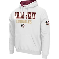 Men's Colosseum White Florida State Seminoles Sunrise Pullover Hoodie