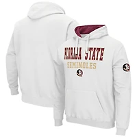 Men's Colosseum White Florida State Seminoles Sunrise Pullover Hoodie
