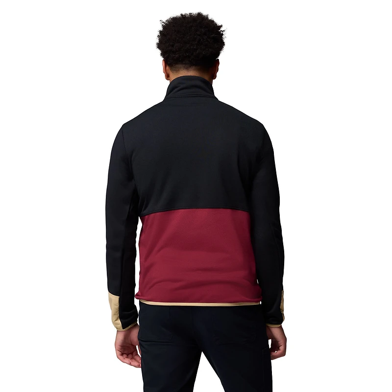 Men's Columbia Black/Garnet Florida State Seminoles Hike Omni-Wick Half-Zip Pullover