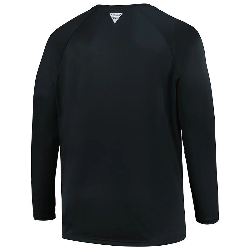 Men's Columbia Black Florida State Seminoles Big & Tall Terminal Tackle Long Sleeve Omni-Shade T-Shirt