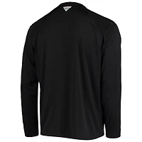 Men's Columbia Black Florida State Seminoles Terminal Tackle Omni-Shade Raglan Long Sleeve T-Shirt
