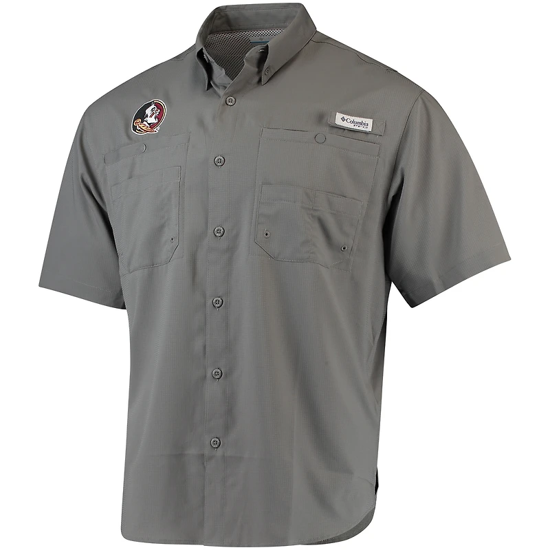 Men's Columbia Charcoal Florida State Seminoles PFG Tamiami Shirt