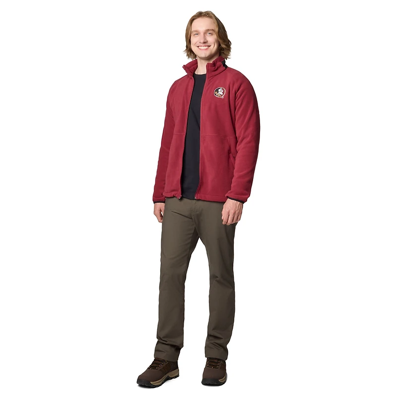 Veste polaire à glissière complète Columbia Garnet Florida State Seminoles Flanker IV pour homme