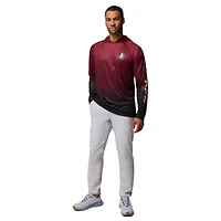 Men's Columbia  Garnet Florida State Seminoles PFG Gradient Water Super Terminal Tackle Hoodie Omni-Wick T-Shirt