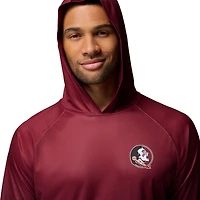 Men's Columbia  Garnet Florida State Seminoles PFG Gradient Water Super Terminal Tackle Hoodie Omni-Wick T-Shirt