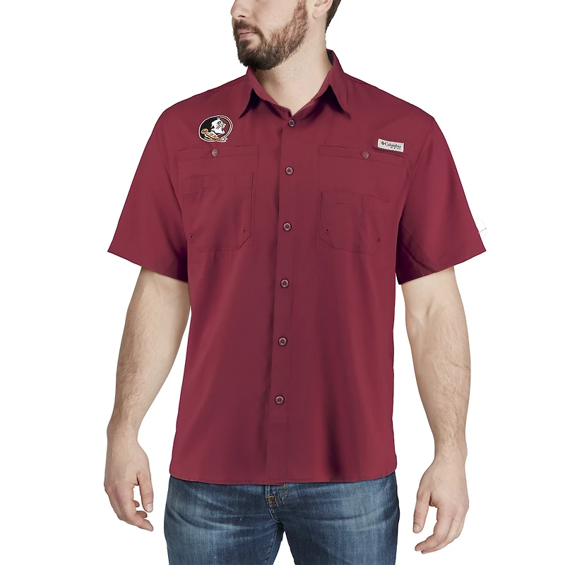 Men's Columbia Garnet Florida State Seminoles PFG Tamiami Shirt