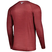 T-shirt à manches longues Columbia Garnet Florida State Seminoles PFG Terminal Tackle Omni-Shade Raglan pour homme