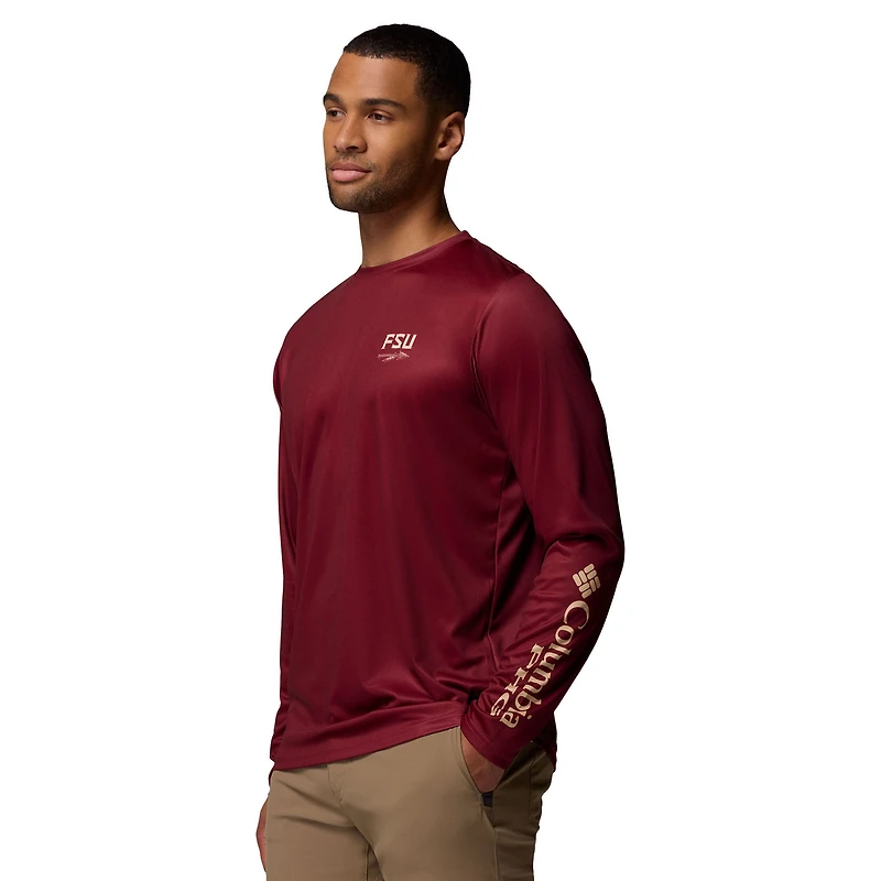 Men's Columbia  Garnet Florida State Seminoles PHG Terminal Shot 3-Hit Long Sleeve T-Shirt