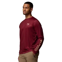 Men's Columbia  Garnet Florida State Seminoles PHG Terminal Shot 3-Hit Long Sleeve T-Shirt
