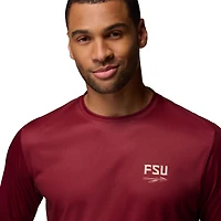 T-shirt à manches longues Columbia Garnet Florida State Seminoles PHG Terminal Shot 3-Hit pour homme